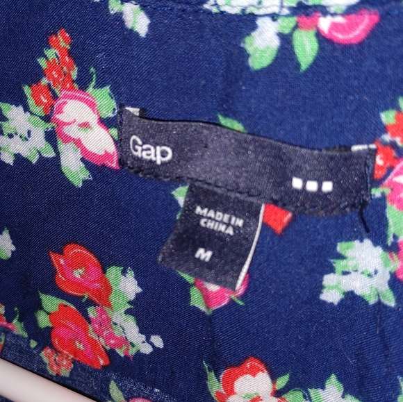 🌸 Gap sleeveless floral blouse 😍 vivid color - Picture 4 of 5